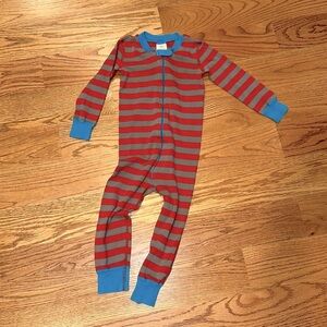 Hanna Andersson ORGANIC Zip Up Pajamas - size 90 (US3)